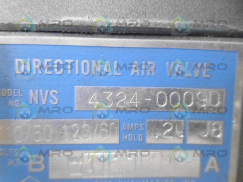 SMC 4324-0009D SOLENOID VALVE NSNP