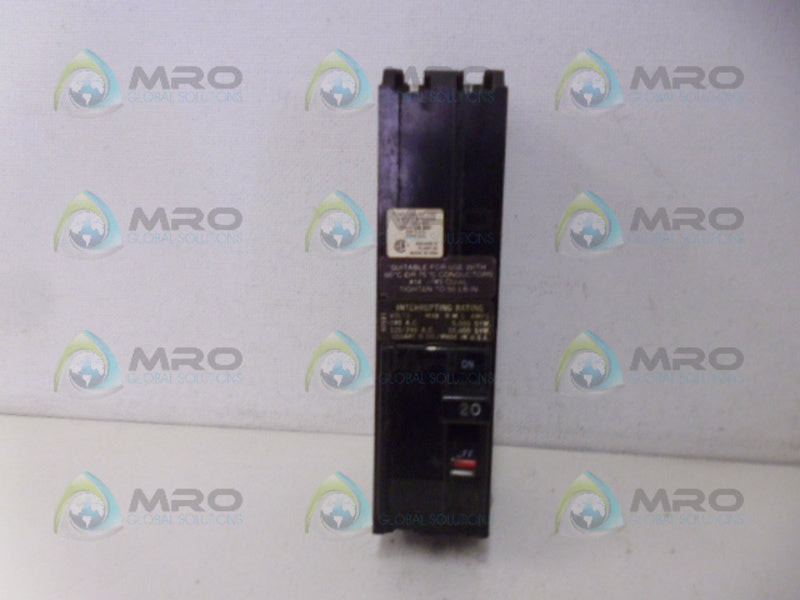 SQUARE D LM-3637 CIRCUIT BREAKER 2 POLE 20AMP NSNP