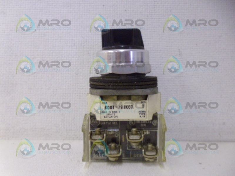 INDUSTRIAL SPARE PART 800T-J91KC7 SER. T SPRING RETURN SELECTOR SWITCH UNMP