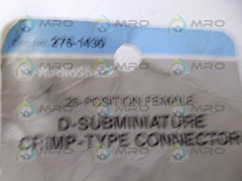 RADIOSHACK 276-1430 D-SUBMINI CRIMP-TYPE CONNECTOR  NSMP