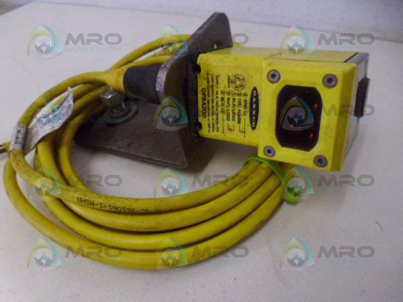 BANNER ENGINEERING OPBA2QD SENSOR COMBO W/ 25496 CABLE UNMP