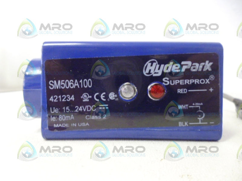 HYDEPARK SM506A100 ULTRASONIC POXIMITY SENSOR NSNP