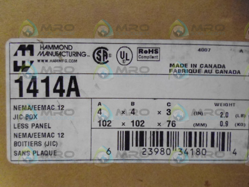 HAMMOND MANUFACTURING 1414A NSMP
