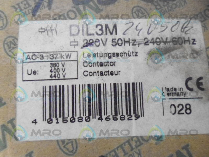 MOELLER DIL3M CONTACTOR NSMP