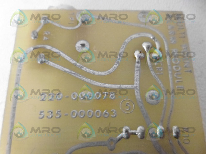 NCG 220-000078 ALARM MODULE UNMP