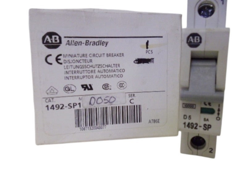 ALLEN BRADLEY 1492-SP1D050 SER.C CIRCUIT BREAKER NSNP IN BX