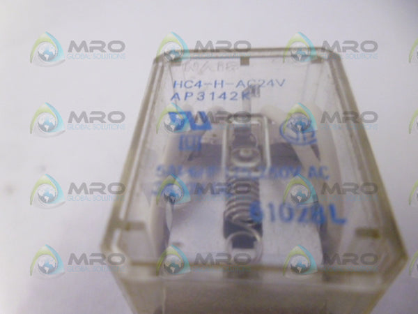 NAIS HC4-H-AC24V AP3142K RELAY 24VAC UNMP