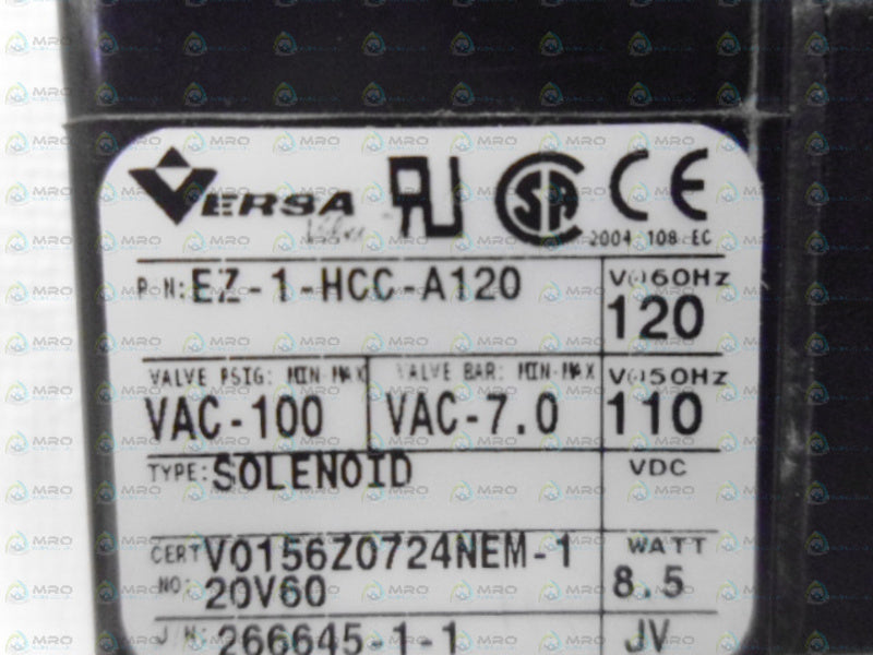 VERSA EZ-1-HCC-A120 MULTI-PURPOSE VALVE  NSMP
