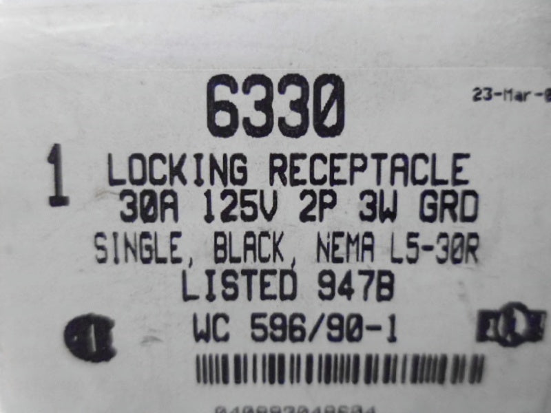 ARROW HART 6330 LOCKING RECEPTACLE  NSMP