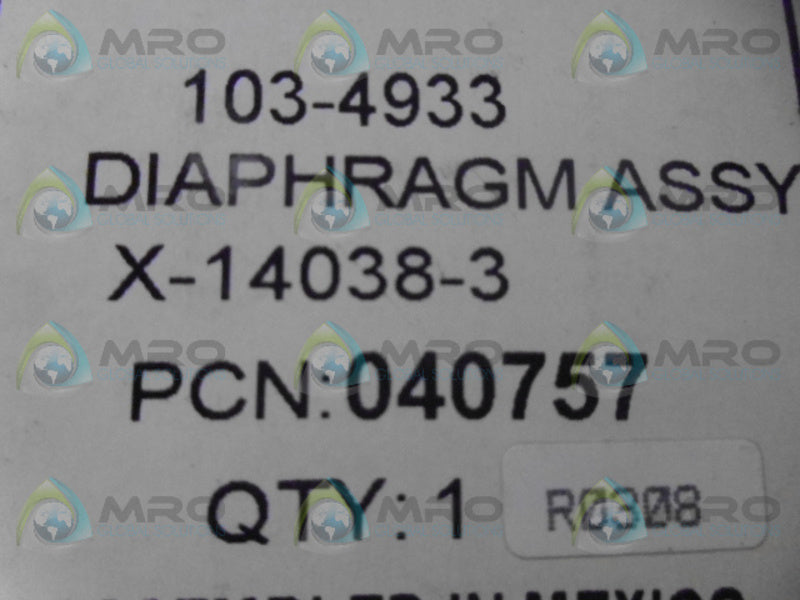 DAYTON 103-4933 DIAPHRAGM ASSEMBLY NSMP