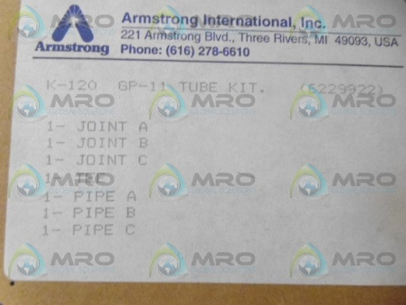 ARMSTRONG 6229922 K-120 TUBE KIT NSMP