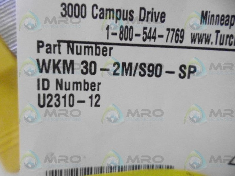 TURCK MINI-FAST WKM30-2M/S90-SP MOLDED CORDSET  NSMP