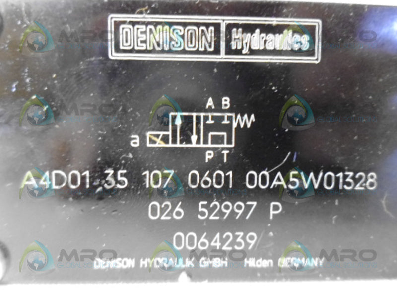 DENISON A4D0135107060100A5W01328 PILOT CONTROL VALVE NSNP