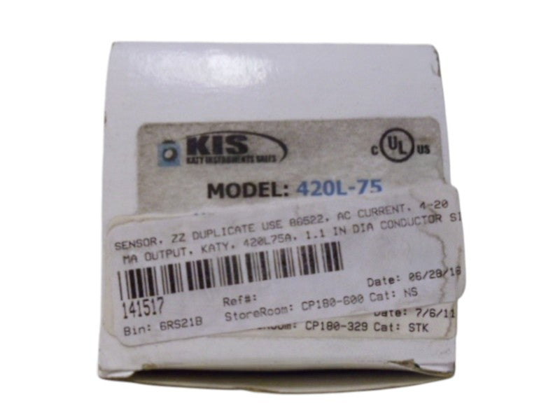 KATY INSTRUMENTS 420L-75 CURRENT SENSOR 75A NSMP