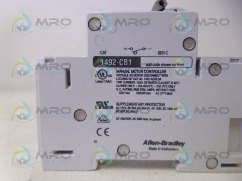 ALLEN BRADLEY 1492-CB1G150 SER. C 15A NSMP