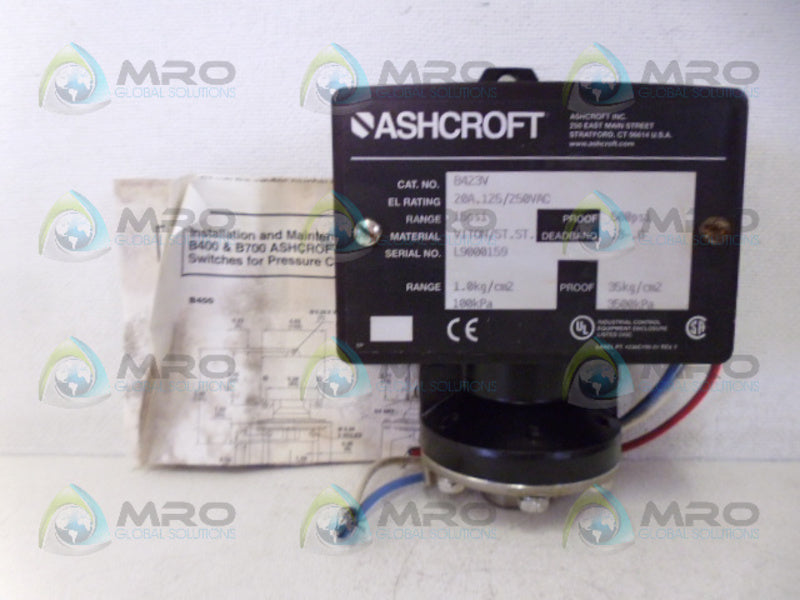 ASHCROFT B423V PRESSURE SWITCH NSMP