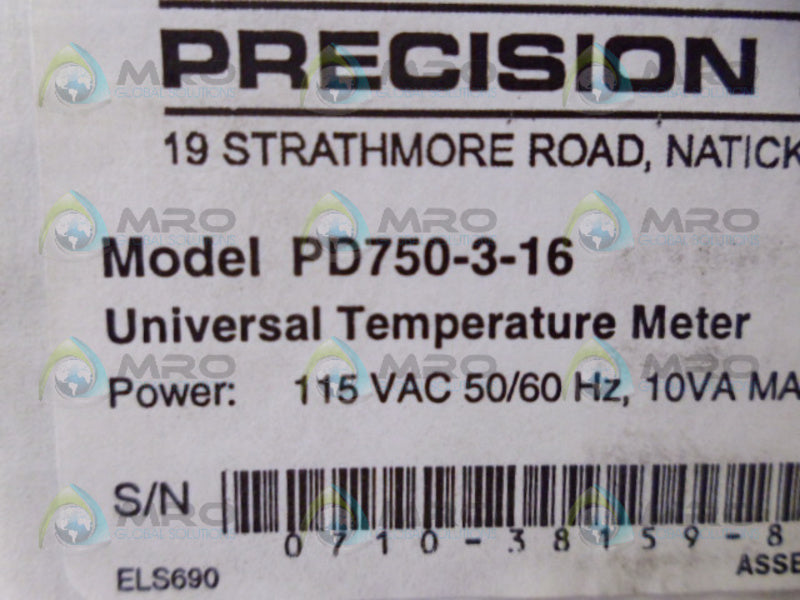 PRECISION DIGITAL PD750-3-16 NSMP