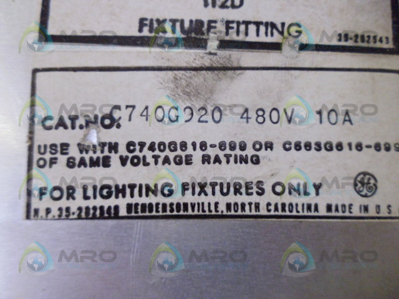 GENERAL ELECTRIC 112D FIXTURE FITTING NSNP