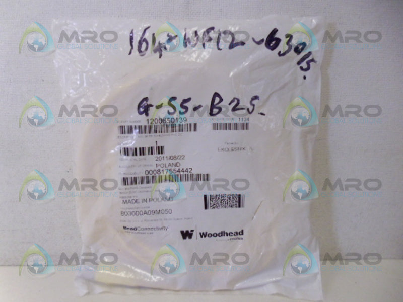 DANIEL WOODHEAD 80259-A 803000A09M050 CORDSET NSMP