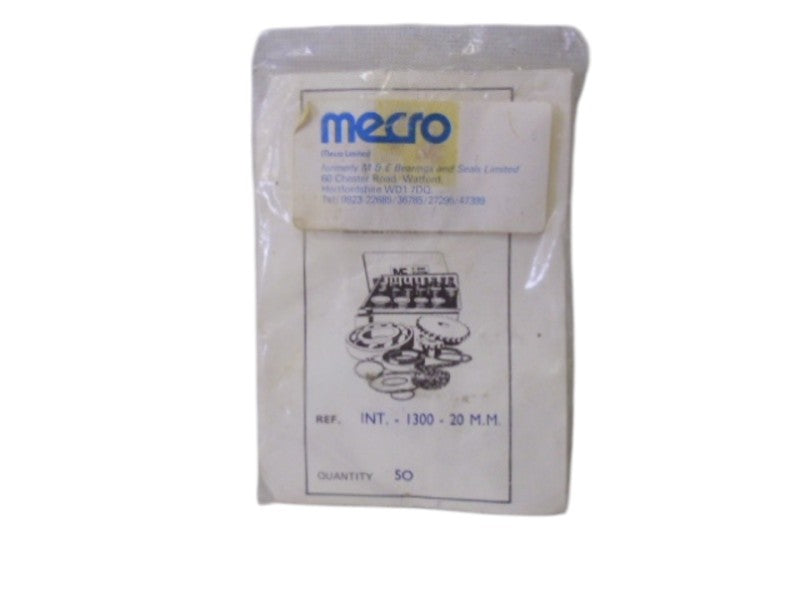 MECRO INT.-1300-20M.M. (PKG OF 50) GASKETS NSMP