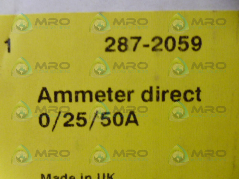 RS COMPONENTS 287-2059 PANEL AMMETER NSMP