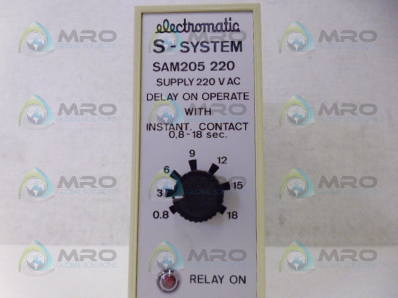 ELECTROMATIC SAM205 220 S-SYSTEM RELAY NSMP