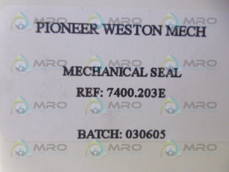 PIONEER WESTON 7400.203E MECHANICAL SEAL NSMP