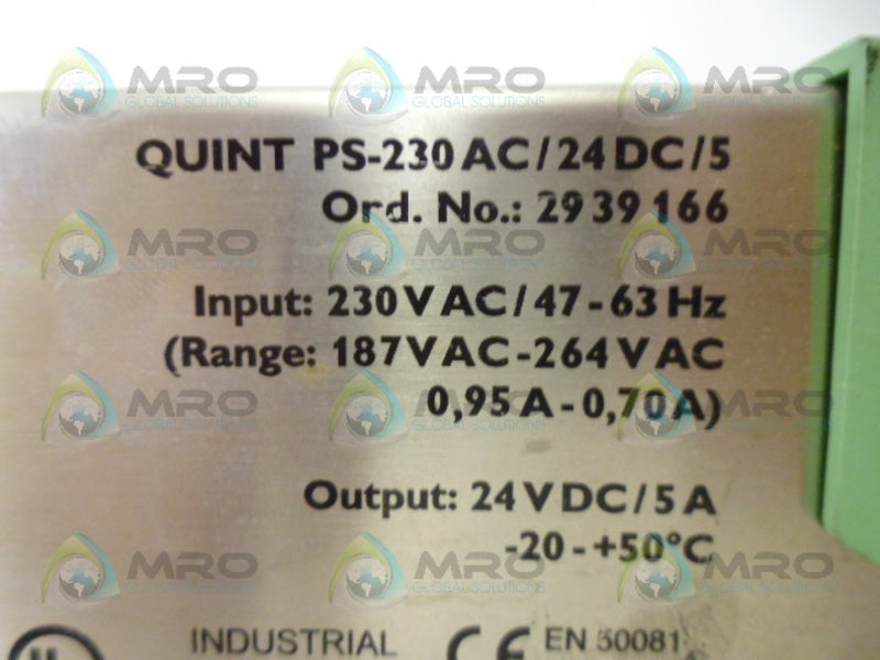 PHOENIX CONTACT PS-230AC/24DC/5 NSNP