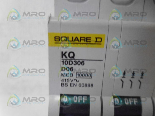 SQUARE D KQ10D306 CIRCUIT BREAKER 6A NSNP