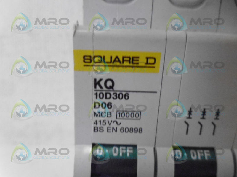 SQUARE D KQ10D306 CIRCUIT BREAKER 6A NSNP