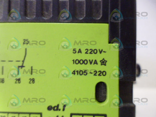 TELE 4105-220 RELAY UNMP