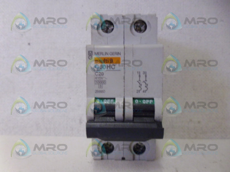 MERLIN GERIN C60HC C20 CIRCUIT BREAKER 20A NSNP