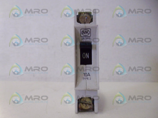 MK ELECTRIC LN5910 CIRCUIT BREAKER 1P 10A NSNP