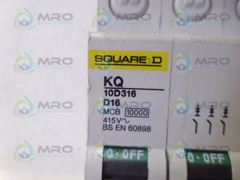 SQUARE D KQ10C316 CIRCUIT BREAKER 16A NSNP