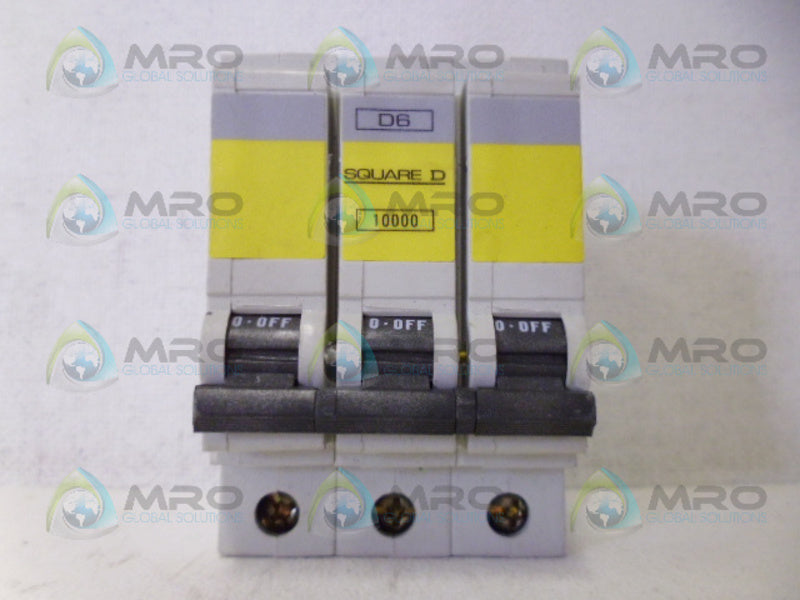 SQUARE D D6 10000 CIRCUIT BREAKER 3P 6A NSNP