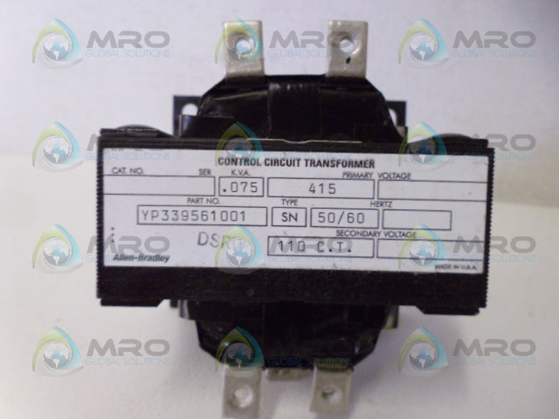 INDUSTRIAL SPARE PART YP339561001 CONTROL CIRCUIT TRANSFORMER NSNP