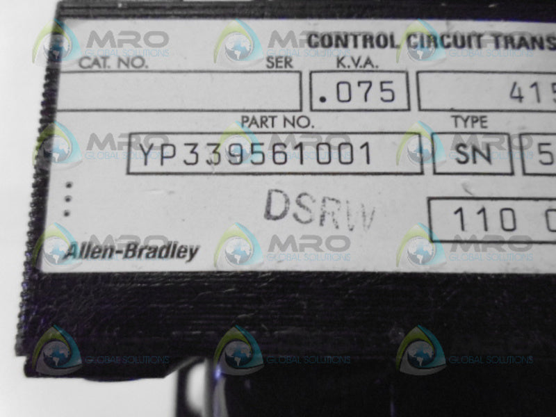 INDUSTRIAL SPARE PART YP339561001 CONTROL CIRCUIT TRANSFORMER NSNP