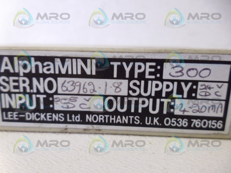 LEE-DICKENS ALPHAMINI 300 24VDC NSNP