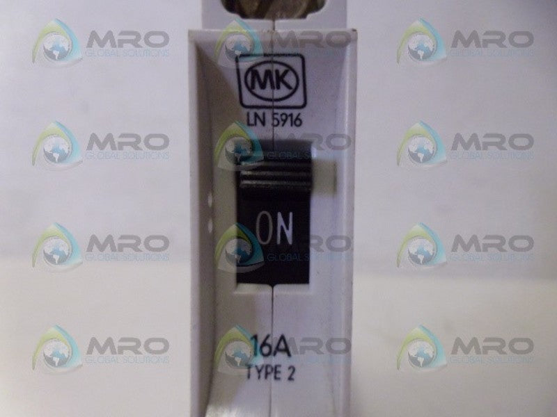 MK ELECTRONICS LN5916 CIRCUIT BREAKER 1P 16A NSNP
