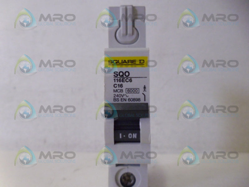 SQUARE D SQO116EC6 CIRCUIT BREAKER 16A NSNP