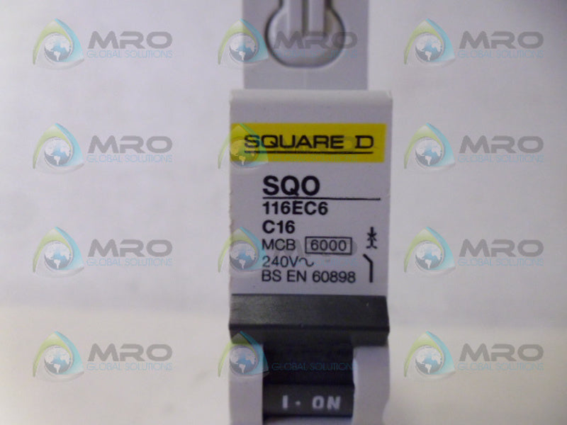 SQUARE D SQO116EC6 CIRCUIT BREAKER 16A NSNP