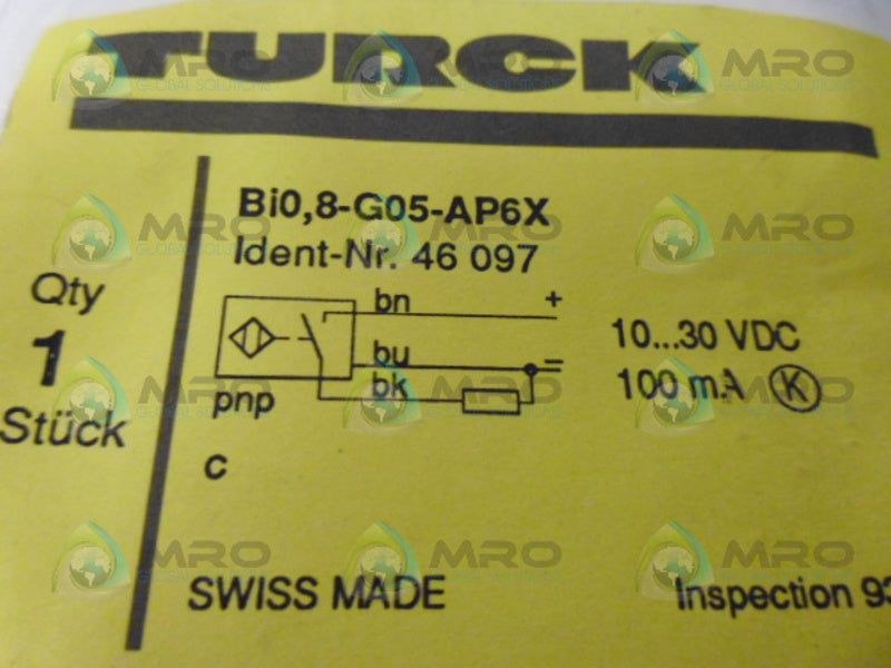 TURCK BI0,8-G05-AP6X PROXIMITY SWITCH NSMP