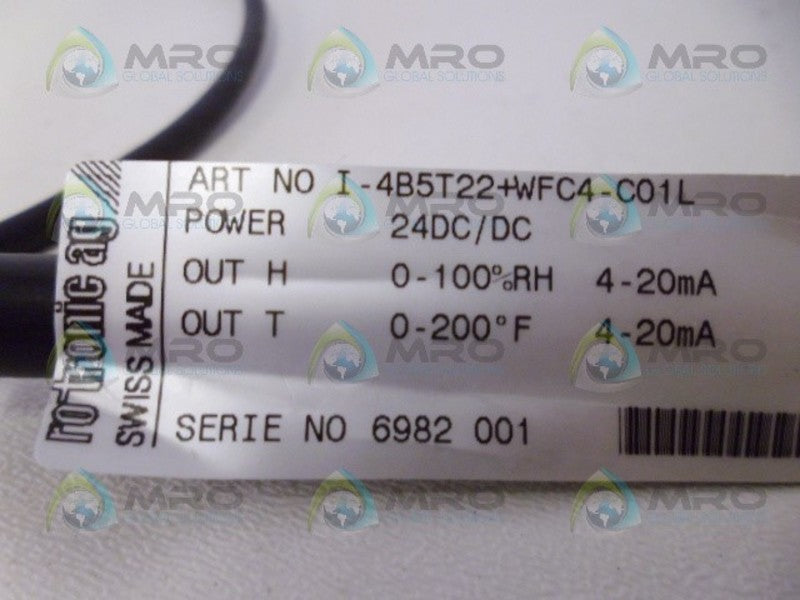 ROTRONIC I-4B5T22+WFC4-CO1L SENSOR NSNP