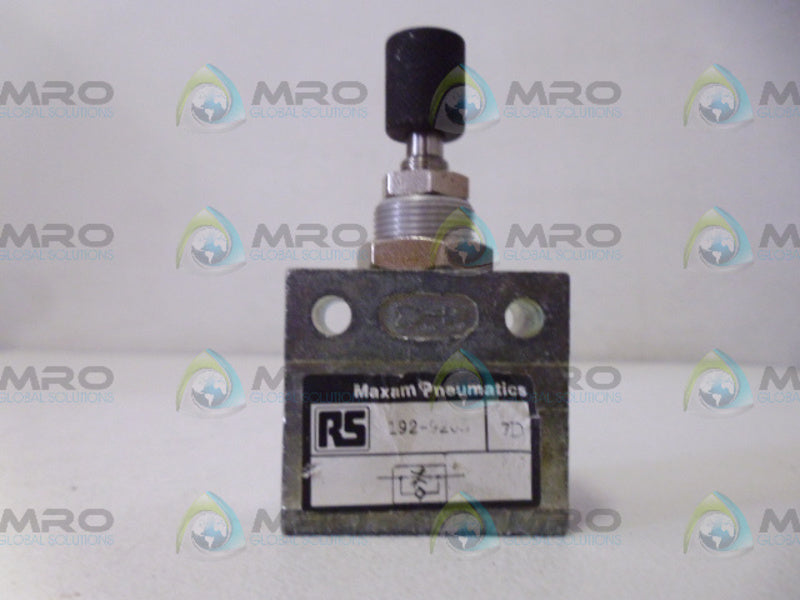 RS COMPONENTS 192-9205 PNEUMATIC FLOW RESTRICTOR VALVE UNMP