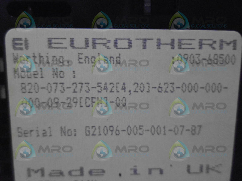EUROTHERM 820-073-542[4,20]-623-000 TEMPERATURE CONTROLLER UNMP