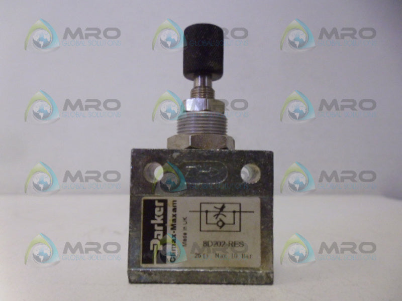 PARKER 8D202-RES PNEUMATIC FLOW RESISTOR VALVE UNMP
