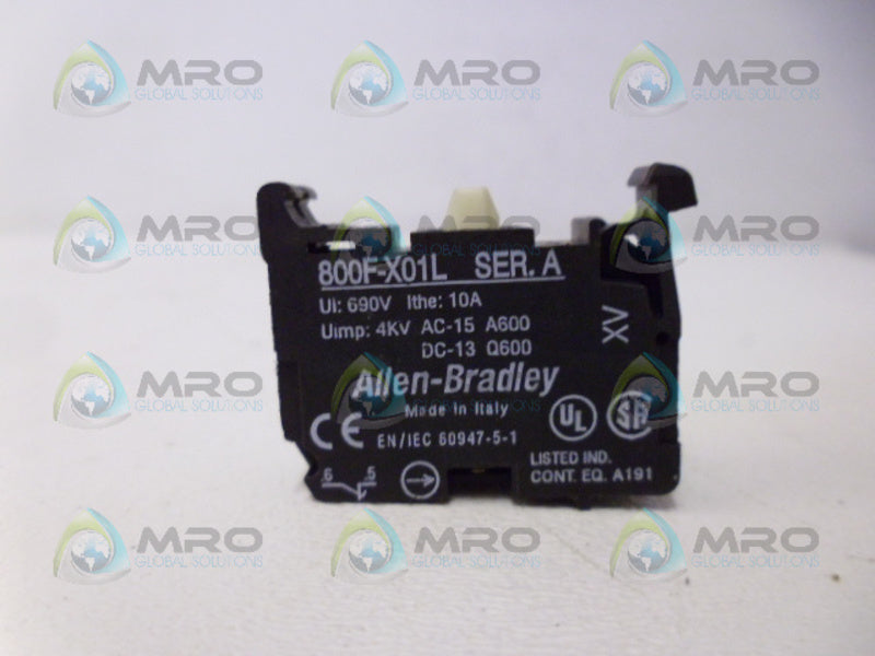 INDUSTRIAL SPARE PART 800F-X01L SER. A CONTACT BLOCK UNMP