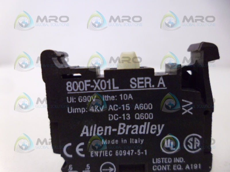 INDUSTRIAL SPARE PART 800F-X01L SER. A CONTACT BLOCK UNMP