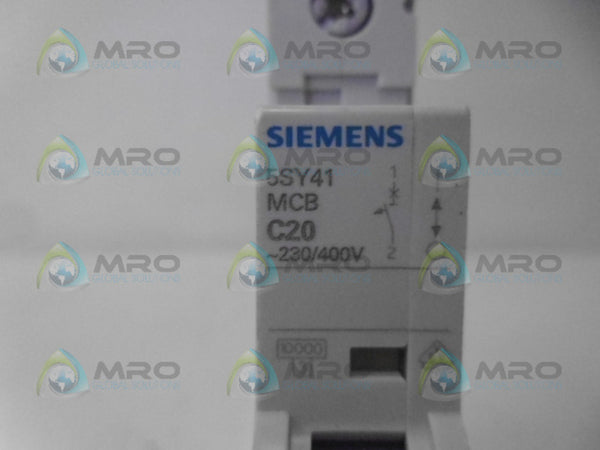 SIEMENS 5SY41 CIRCUIT BREAKER 1P 20A NSNP