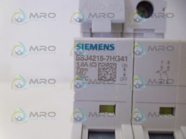 SIEMENS 5SJ4215-7HG41 CIRCUIT BREAKER 2P 1.6A NSNP